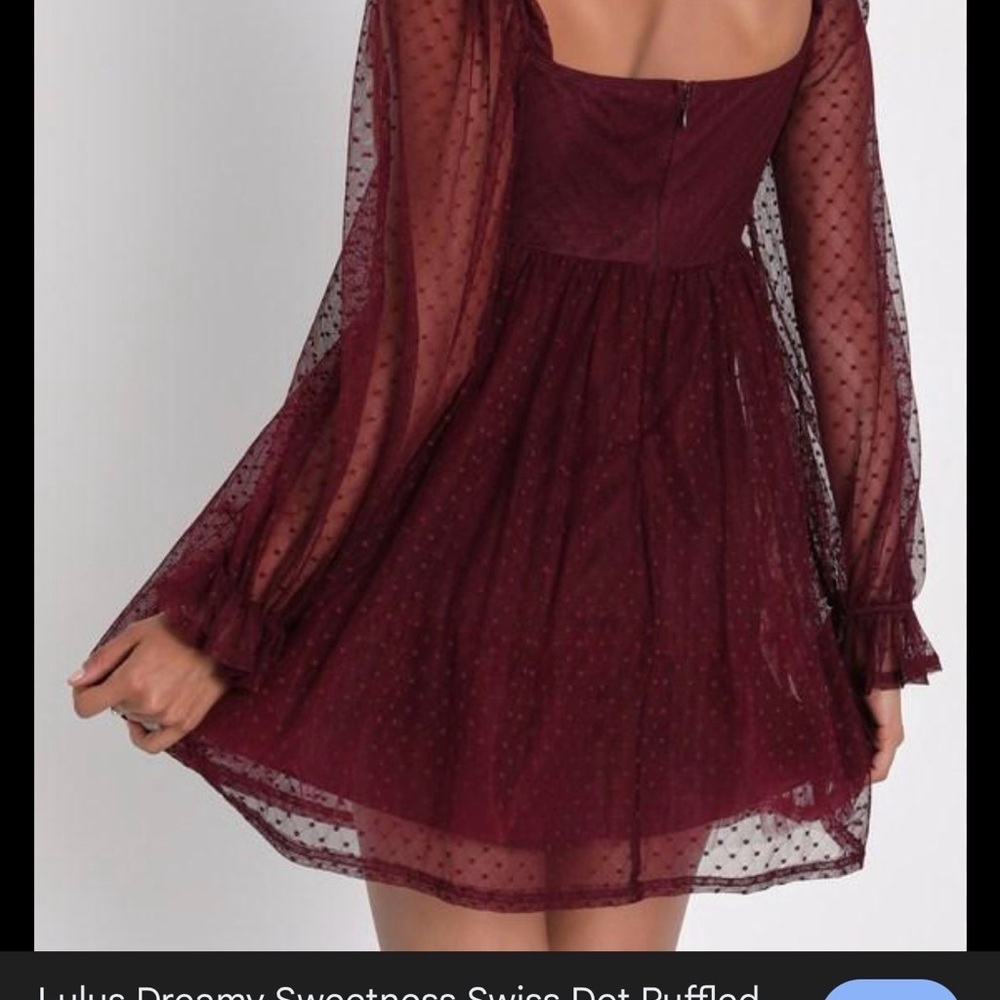 Lulu's Deep Red Mini Dress - Picture 2 of 12